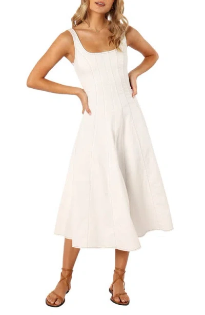 Petal And Pup Petal & Pup Una Fit & Flare Midi Dress In White