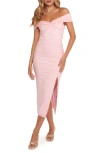 Petal And Pup Petal & Pup Vada Off The Shoulder Midi Dress In Pink