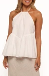 Petal And Pup Petal & Pup Valencia Peplum Halter Tank In White