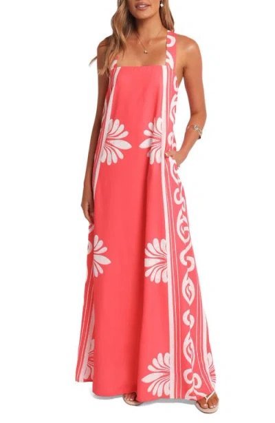 Petal And Pup Petal & Pup Valeria Print Maxi Dress In Pink