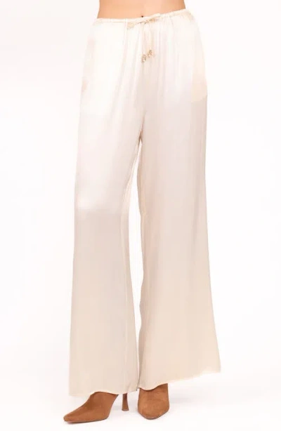 Petal And Pup Petal & Pup Valia Satin Wide Leg Pants In White