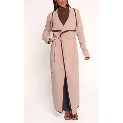 Petal And Pup Petal & Pup Vallis Contrast Trim Cardigan In Gray