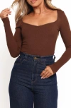 Petal And Pup Petal & Pup Verona Knit Top In Brown