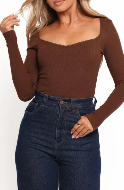 Petal And Pup Petal & Pup Verona Knit Top In Brown