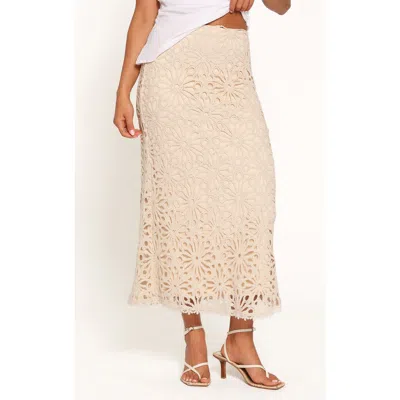 Petal And Pup Petal & Pup Vesela Crochet Maxi Skirt In Neutral