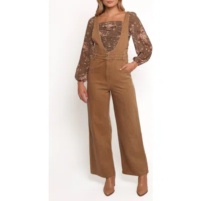 Petal And Pup Petal & Pup Vieve Denim Jumpsuit In Brown