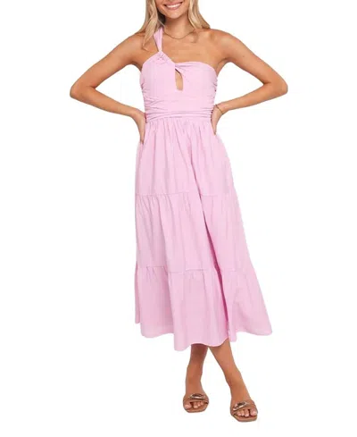 Petal And Pup Vinny One Shoulder Maxi Dress In Pink