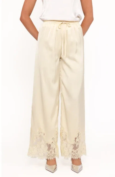 Petal And Pup Petal & Pup Viola Drawstring Waist Wide Leg Pants In Yellow