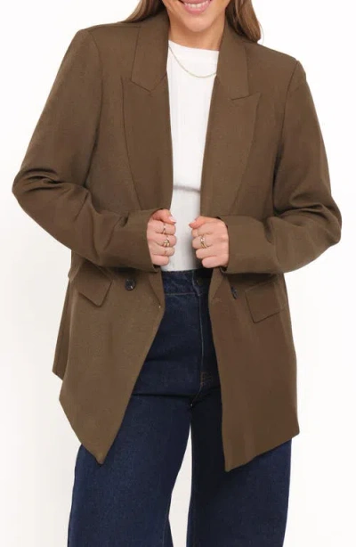 Petal And Pup Petal & Pup Viper Double Breasted Blazer In Brown