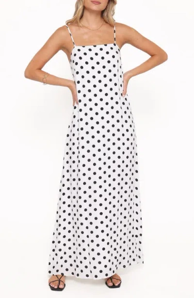 Petal And Pup Petal & Pup Virgo Polka Dot Maxi Dress In White