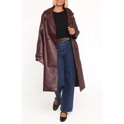 Petal And Pup Petal & Pup Vita Faux Leather Jacket In Burgundy