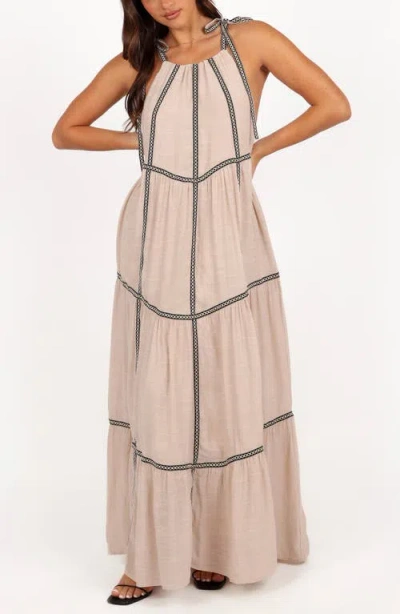Petal And Pup Petal & Pup Volina Tiered Maxi Dress In Neutral