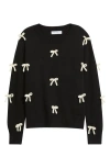 Petal And Pup Petal & Pup Voss Bow Sweater In Black