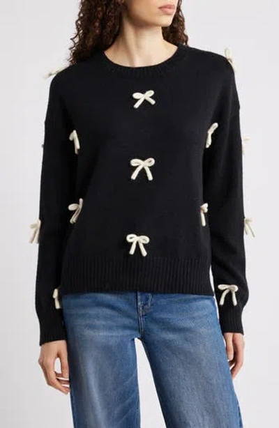 Petal And Pup Petal & Pup Voss Bow Sweater In Black