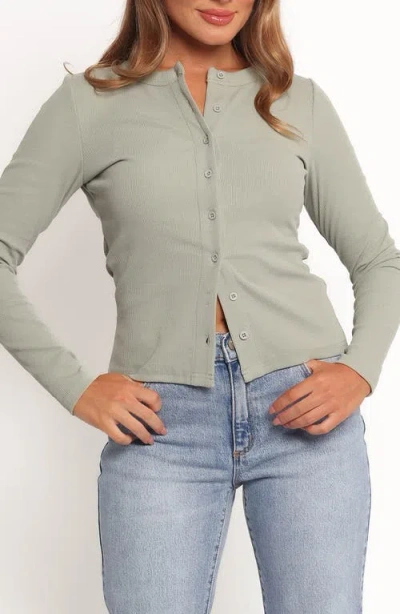 Petal And Pup Petal & Pup Wendi Rib Cardigan In Gray