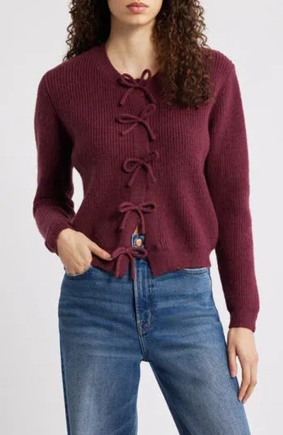 Petal And Pup Petal & Pup Wilde Bow Front Cardigan In Multi