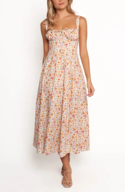 Petal And Pup Petal & Pup Wisteria Floral Sleeveless Midi Dress In Multi