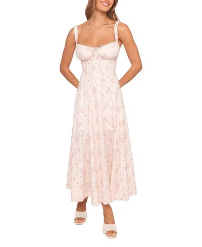 Petal And Pup Wisteria Midi Dress In Brown