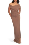 Petal And Pup Petal & Pup Wynn One-shoulder Maxi Dress In Brown