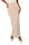 Petal And Pup Petal & Pup Wynona Pintuck Maxi Skirt In Neutral