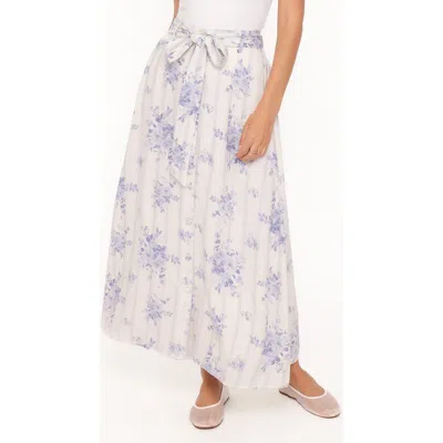 Petal And Pup Petal & Pup Xander Tie Waist Cotton & Linen Maxi Skirt In Multi