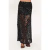 Petal And Pup Petal & Pup Yonder Sequin Lace Maxi Skirt In Black