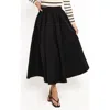 Petal And Pup Petal & Pup Yuki Pleated Nylon Circle Skirt In Black
