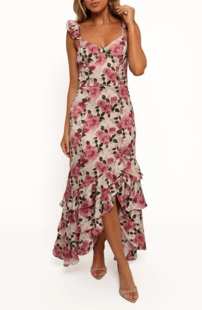 Petal And Pup Petal & Pup Zanie Floral Chiffon Maxi Dress In Multi