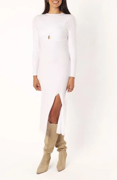 Petal And Pup Petal & Pup Zayla Long Sleeve Rib Maxi Dress In White