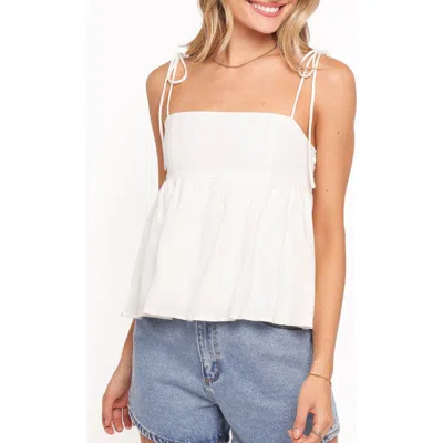 Petal And Pup Petal & Pup Zephyra Tie Strap Babydoll Camisole In White