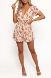 Petal And Pup Petal & Pup Zev Floral Print Short Sleeve Romper In Multi