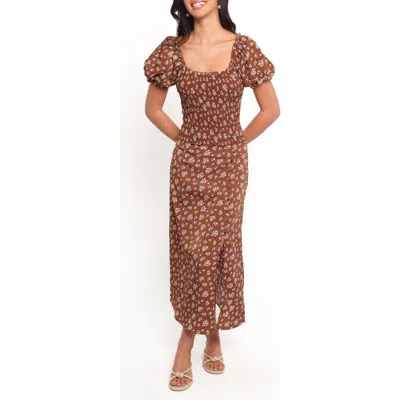 Petal And Pup Petal & Pup Zola Smocked Shirt & Maxi Skirt Set In Multi