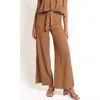 Petal And Pup Petal & Pup Zuva Tie Waist Cotton & Linen Pants In Brown