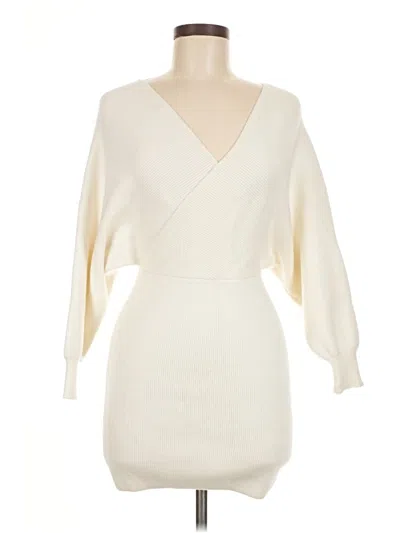 Pre-owned Petal Roz Cardigan Sweater In White