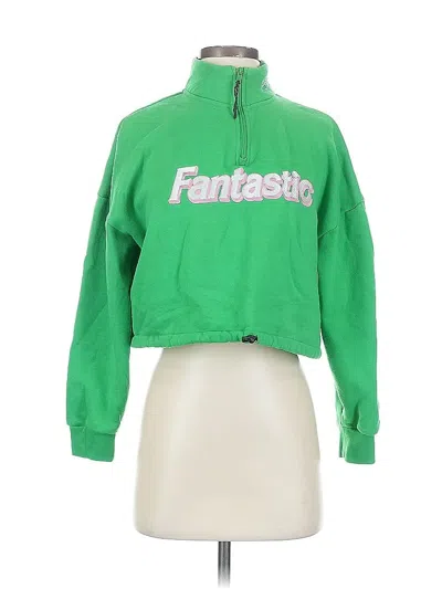 Pre-owned Petals And Peacocks Sweatshirt In Green