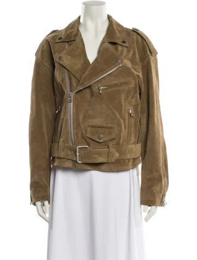 Pre-owned Petar Petrov 2024 Suede Biker Jacket In Multi
