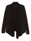 Petar Petrov Asymmetric Drape Cardigan In Brown