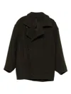 Petar Petrov Asymmetric Single-breasted Coat In Green
