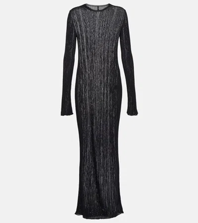 Petar Petrov Austin Ribbed-knit Maxi Dress In Black