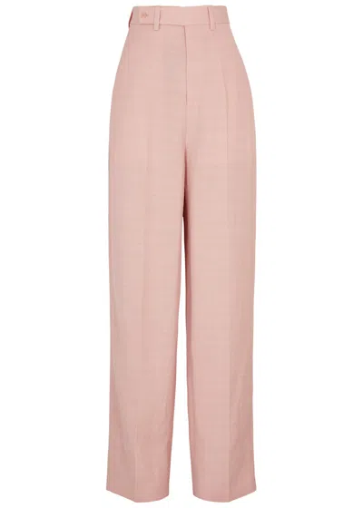Petar Petrov Back To Town Wide-leg Trousers In Light Pink