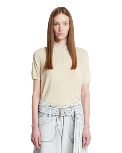 Petar Petrov Beige Viscose Polo Shirt In Neutral