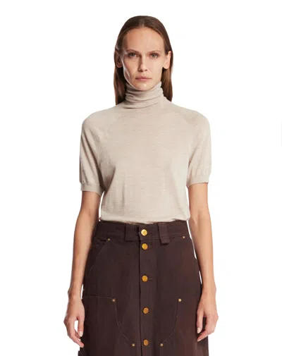 Petar Petrov Beige Wool Top In Neutral