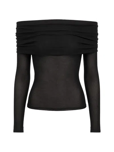 Petar Petrov Bodywork Off-shoulder Blouse In Black