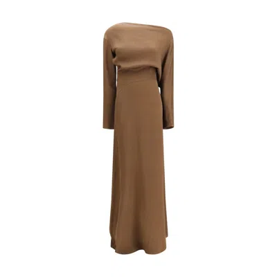 Petar Petrov Brown Silk Casual Women's Dress