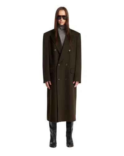Petar Petrov Brown Wool And Cashmere Coat In Brown Marrone   #3d322d