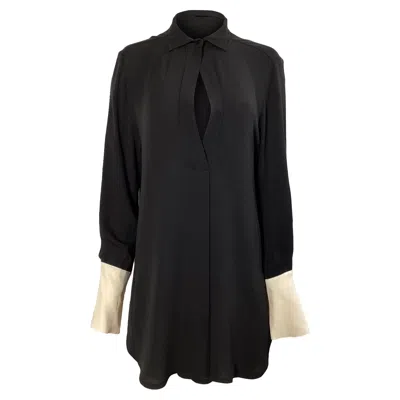 Petar Petrov Button-up Top In Black Silk
