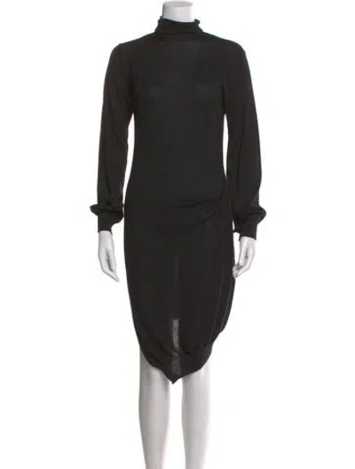 Pre-owned Petar Petrov Cashmere Knee-length Dress In Black