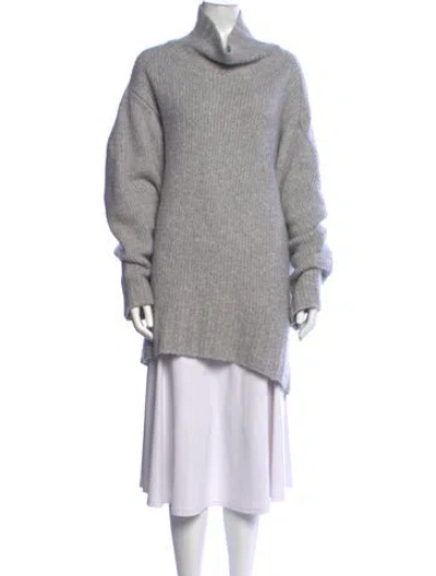 Pre-owned Petar Petrov Cashmere Turtleneck Sweater In Grey