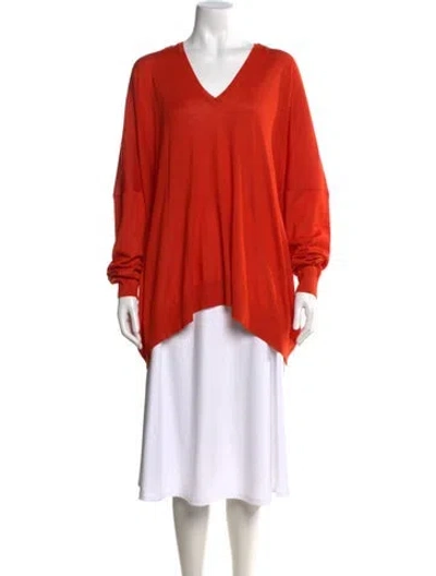 Pre-owned Petar Petrov Cashmere V-neck Sweater W/ Tags In Orange