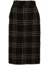 PETAR PETROV CHECK-PATTERN MIDI SKIRT